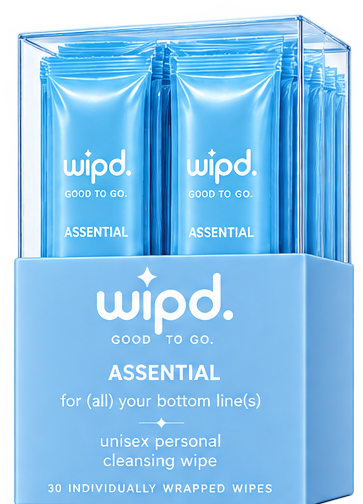 WIPD assential — box of 30 individually wrapped wipes