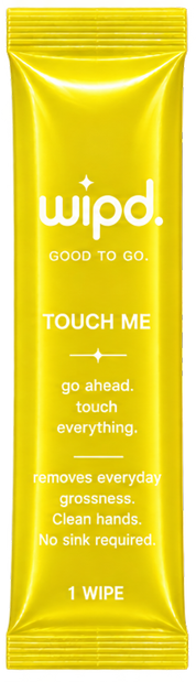 WIPD touch me individually wrapped wipe